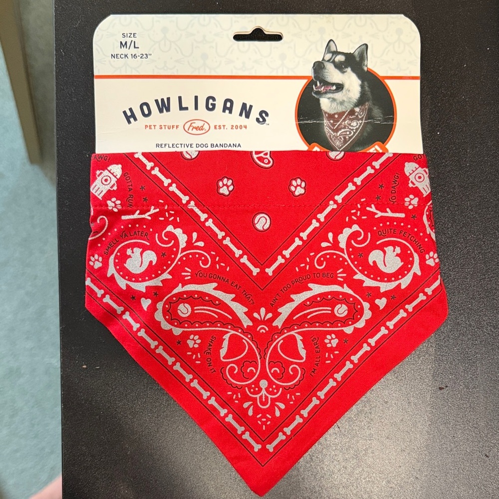 Fred Vibrant Red Dog Bandana